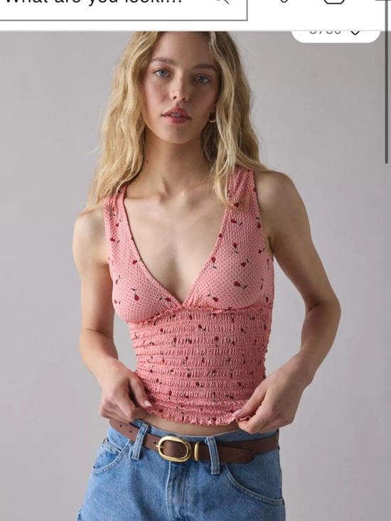 Kimchi Blue Tops - Women’s kimchi blue urban outfitters Pink Smocked One-Piece Tank Top size medium